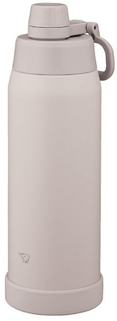 ZOJIRUSHI 象印 不銹鋼真空提把保冷水壺 可機洗 SD-KA100-HM, 米灰色, 1個, 1L