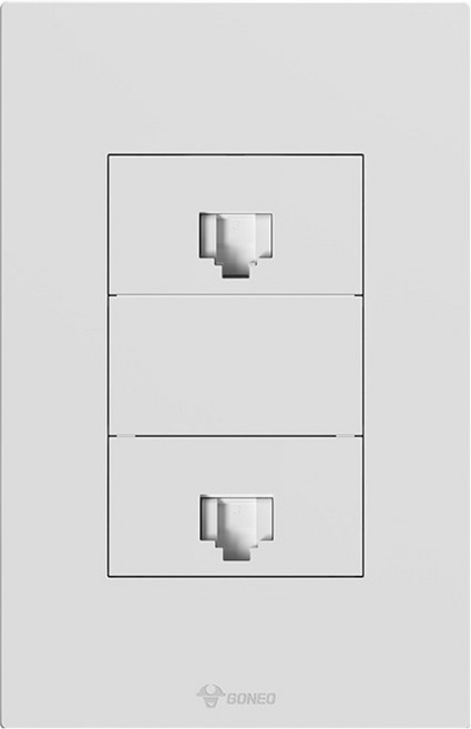 고네오 클래식 콘센트 시리즈 화이트 모듈라 2구, 1개
