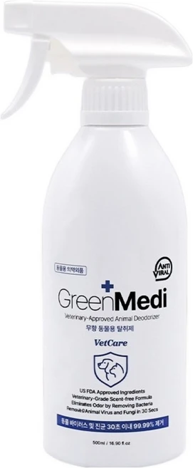 씨엠바이오헬스 반려동물 그린메디 벳케어 탈취소독제, 1개, 500ml - 쿠팡