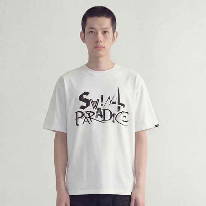 saintpain 男女通用 混合字母 短袖 T恤
