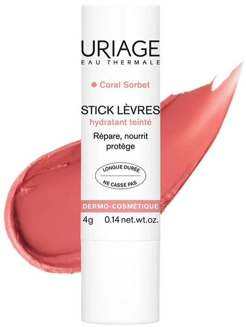 유리아쥬 스틱레브르 컬러립밤, 1개, 4g, 코랄 소르베 - 쿠팡