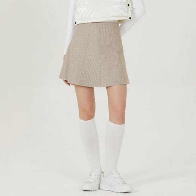 HALEY 여성용 잔체크 플레어 큐롯 스커트 HFAWK1604