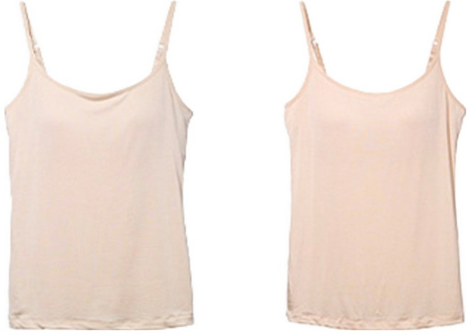 여성용 피치스킨 인견 브라탑 2종 세트