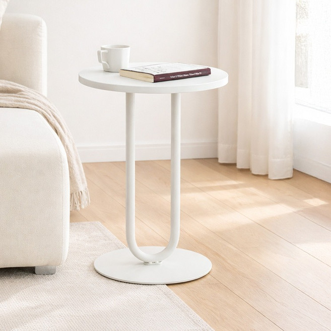 vicfus 리보 인테리어 사이드 테이블, 화이트