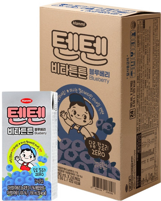 텐텐 비타튼튼 블루베리 주스, 24개, 190ml