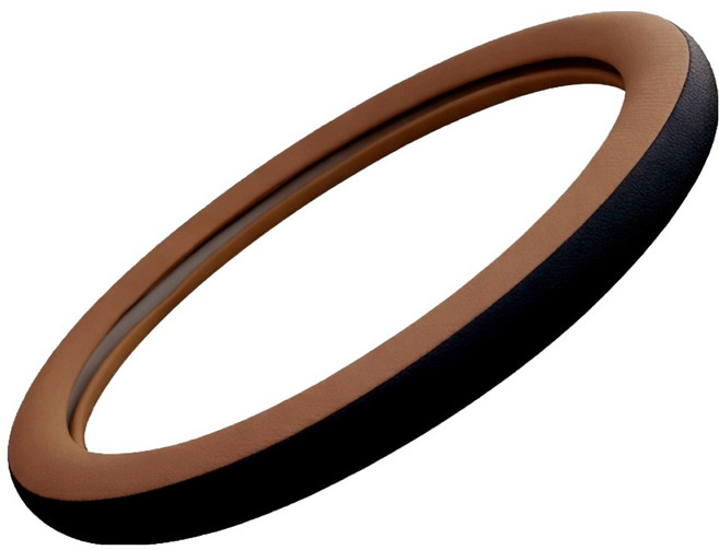 블랙스미스에어펌프 그립업 투톤 실리콘 핸들커버 전차종공용, 브라운