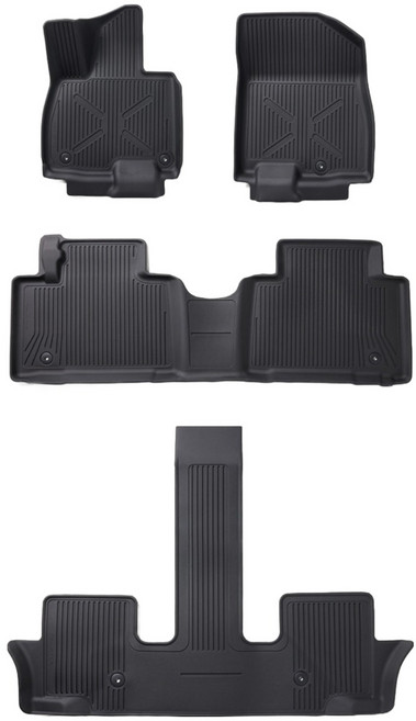 메이튼 차량용 TPE 카매트, 블랙, 현대 디올뉴 팰리세이드 LX3 하이브리드 7인승