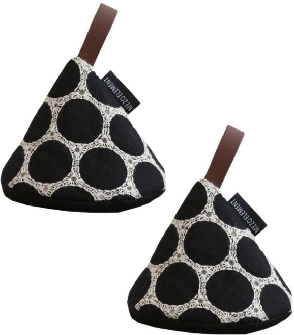 소울백서 냄비 뚜껑 손잡이 캡 내열 방지 커버 홀더 인테리어, 블랙, 2개