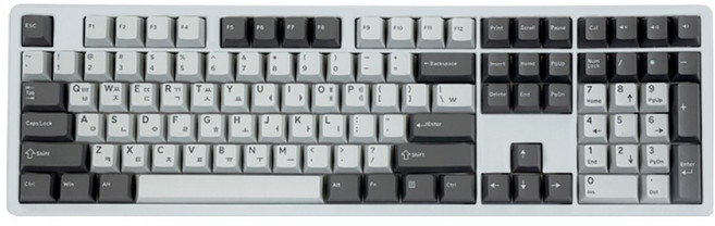 큐센 PBT 풀윤활 가스켓 유무선 기계식 키보드, 스모크드펄그레이, Q108, Bsun 흑당라떼축