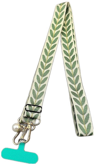 묘먀미 덩굴잎 패션 크로스바디 핸드폰스트랩 MMM3763, 그린, 1개