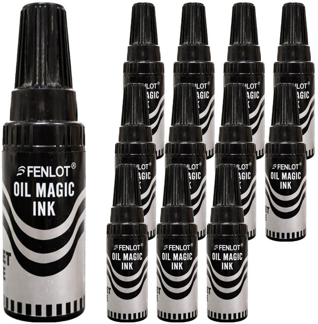 펜롯 가벼운 사각닙 매직, 검정, 12개