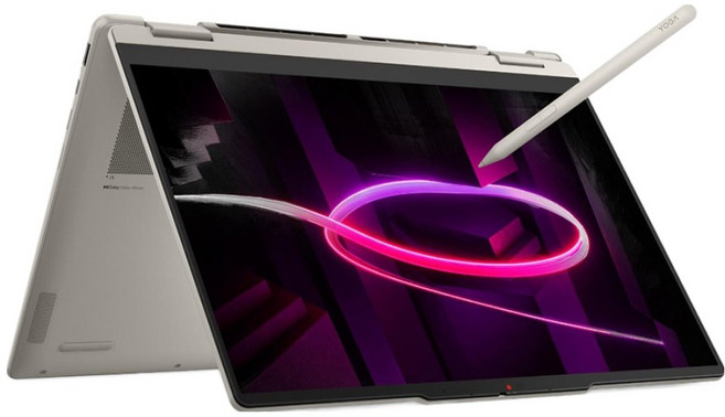 레노버 2026 요가 7a 14AGP11 라이젠 AI 라이젠 AI 400 시리즈 투인원 노트북, Seashell, 83TD000SKR, 512GB, 24GB, WIN11 Home