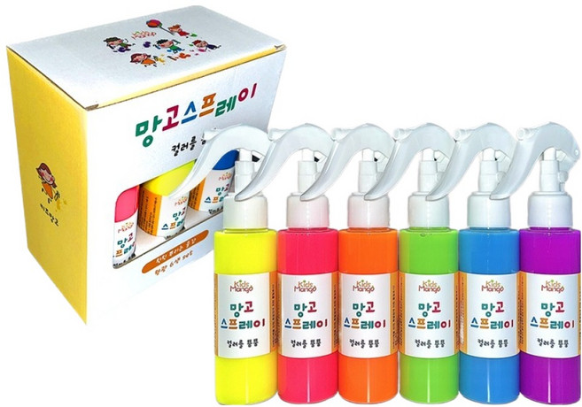 Kids Mango 芒果噴霧手指顏料 100ml x 6件組