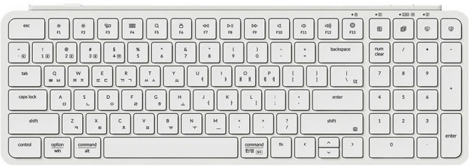 키크론 B2 Pro Ivory White Frame 키크론 팬터그래프 키보드, 아이보리 화이트, 제조사축