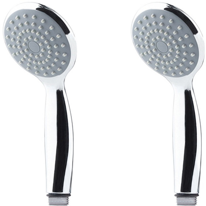 COBRA 크롬 ABC 샤워헤드, 2개, 실버
