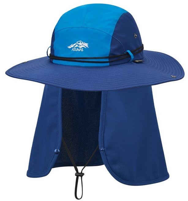 ATUNAS 歐都納 GORE-TEX 大盤帽 附可拆遮陽片 A1AHCC01N, 藍色