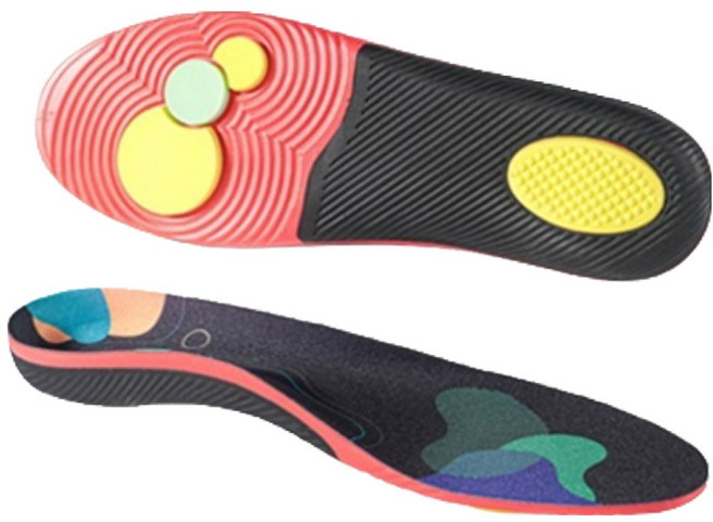 PDS리빙 발편한 평발 충격흡수 기능성 깔창 양발착용 세트 레드, 1세트