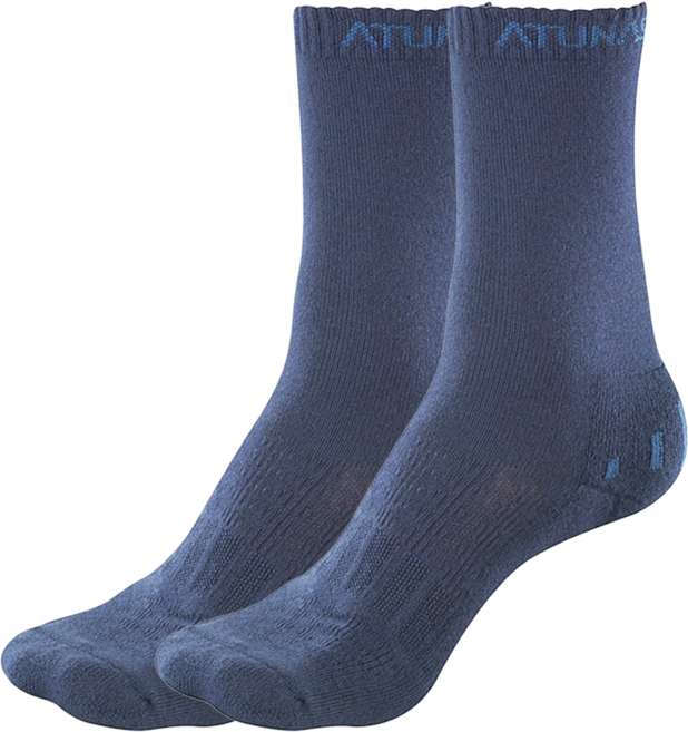 ATUNAS 歐都納 COOLPLUS 抗菌中筒襪 A1ASAA02, 深藍色, 1套