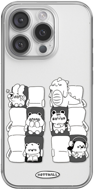 핫티몰 애니멀 시네마 귀여운 투명 휴대폰 케이스