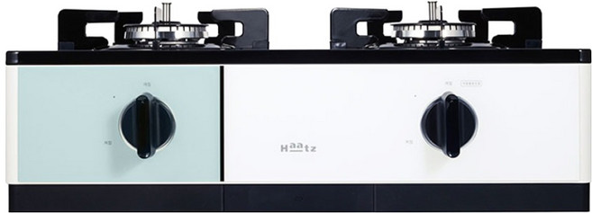 Haatz Boutique 獨立式自動火焰調節雙口瓦斯爐 海洋薄荷 顧客自行安裝, HFG-2383MTAF, LPG