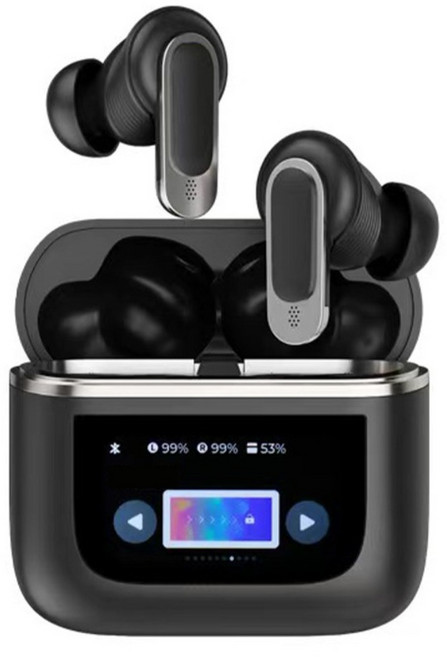 DTAudio Bluetooth 5.4 主動降噪 入耳式 無線耳機 觸控螢幕 AI翻譯 25H Playtime 經典黑 DTA-YX27B-AI