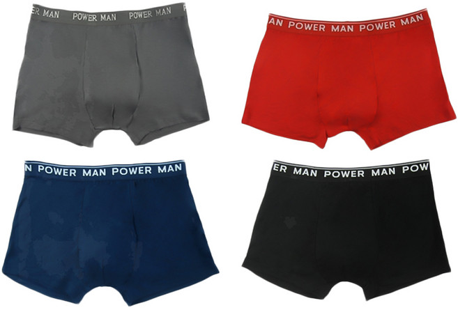 POWER MAN 莫代爾透氣男平口褲 4件組 705