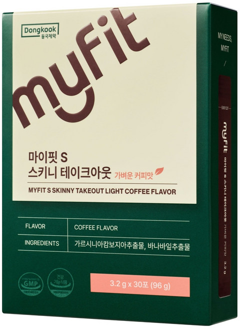 마이핏 스키니 테이크아웃 가르시니아커피 가벼운 커피맛 30p, 96g, 1개