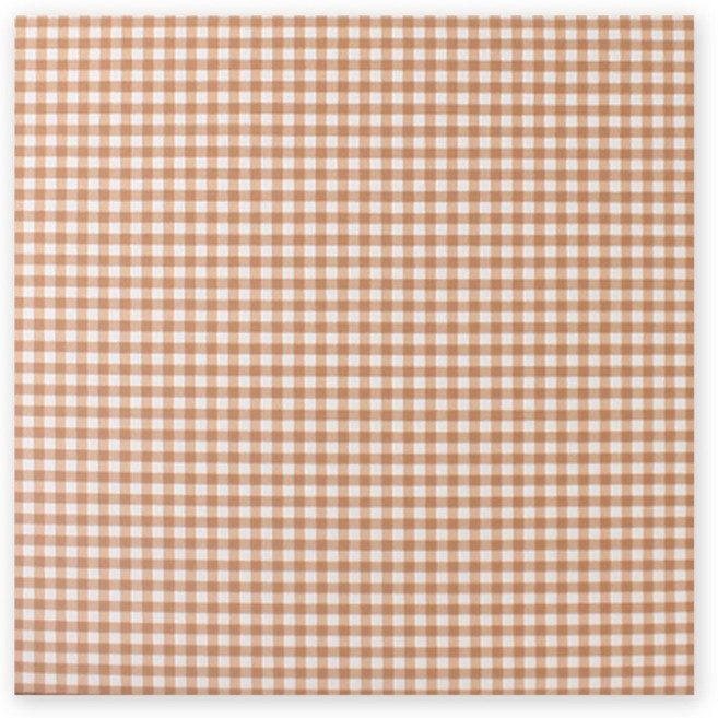 아이엔피 깅엄체크 식품포장 코팅 페이퍼 브라운 30 x 30 cm, 100개, 1개입