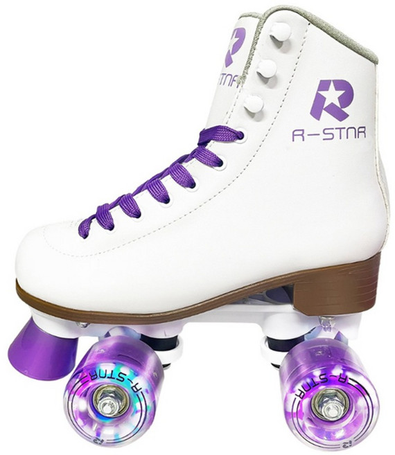 롤링스타 밀크팝 LED 롤러스케이트, 퍼플, 1개