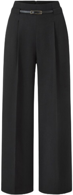 미니멈 여성용 에브리데이핀턱 벨티드 세미 와이드 롱 슬랙스 EC1TA002D