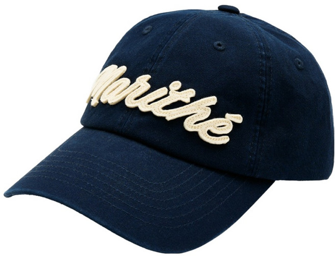 마리떼프랑소와저버 HANDWRITTEN APPLIQUE LOGO CAP