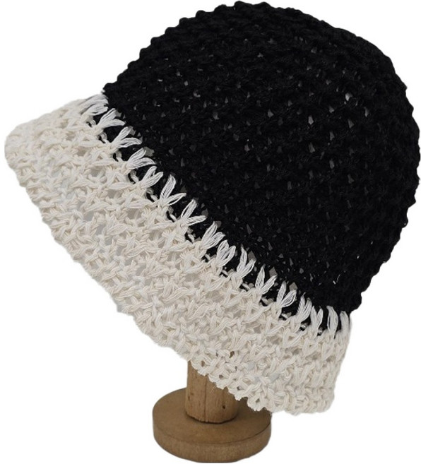 한스모자 여성용 크로쉐 통풍 니트 벙거지