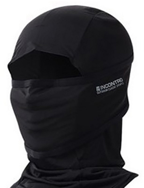 인콘트로 3D 입체형 쿨 바라클라바, 민자 검정색, 1개