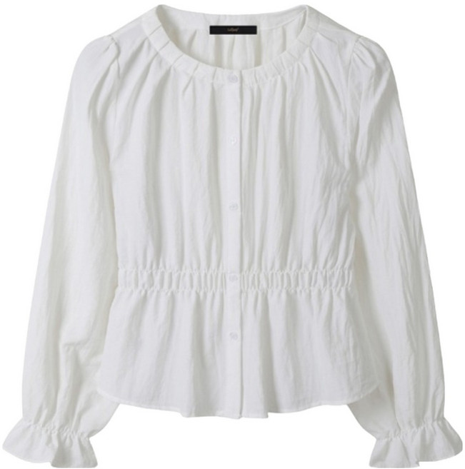 르샵 프릴 셔링 밴딩 긴팔 블라우스 DP3BA032A