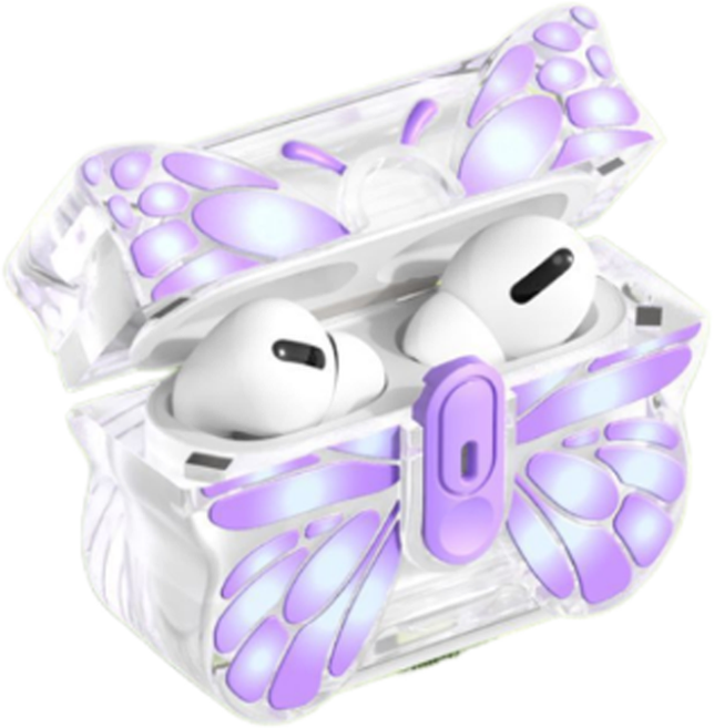 해피앤굿 애플 에어팟 보호 케이스, 퍼플, 1개, airpods pro 2