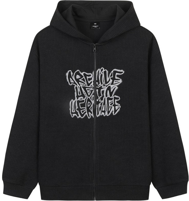 행텐틴즈 니트라이크 그래픽 후드집업