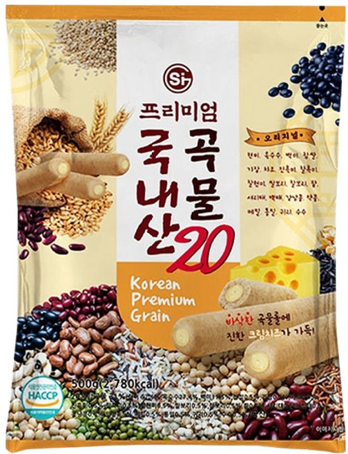 에스아이글로벌 프리미엄 국내산 곡물 20 과자, 500g, 1개