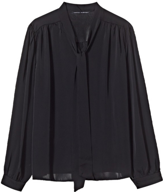 미니멈 여성용 에브리데이 타이넥 셔링 긴팔 블라우스 EB3BA022D