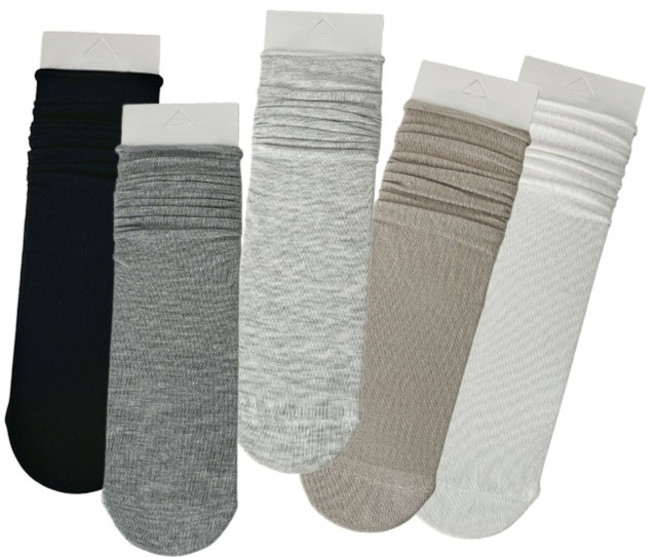 라라데이 여성용 데일리 무지 양말 5족 세트