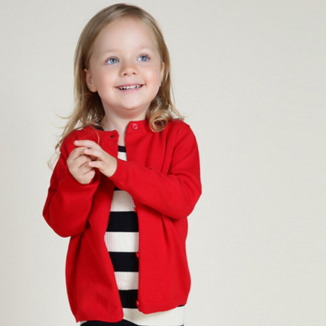 조이멀티 아동용 베이지 니트 가디건