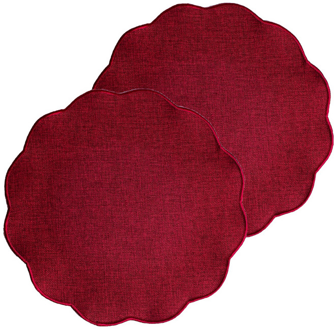 로지엘라 프렌치 테이블 방수매트, 레드, 2개, M