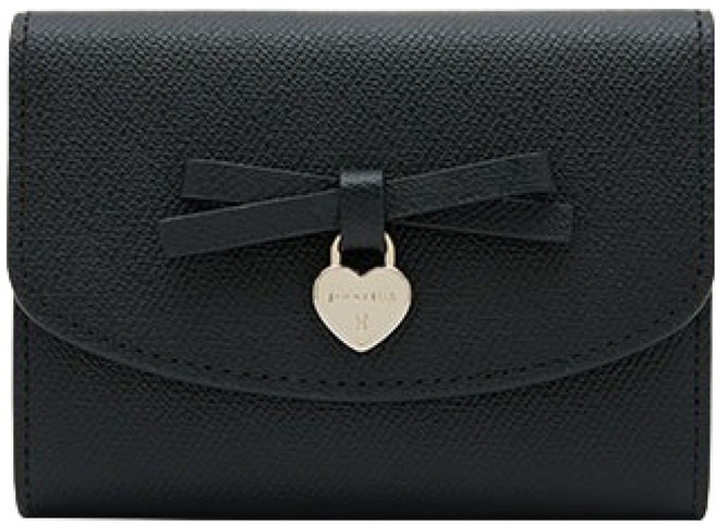 제이에스티나 여성용 제인 리본 3단 미니 반지갑 + 헤어슈슈 + 쇼핑백 JSNCSC6BS747BK010