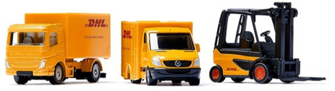 시쿠 DHL 물류차량 작동완구 세트 SK6335, 혼합색상, 1세트