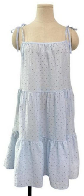 시크블랙 퍼밍저 도트 캉캉 레이어드 끈나시 미니원피스 cpops10452k63