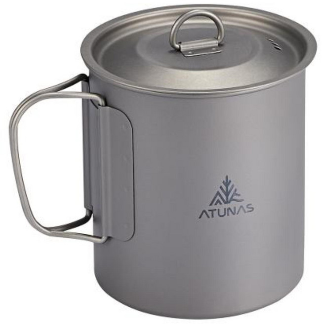 ATUNAS 歐都納 單層鈦個人杯 A1KTGZ15 750ml, 銀色, 1個