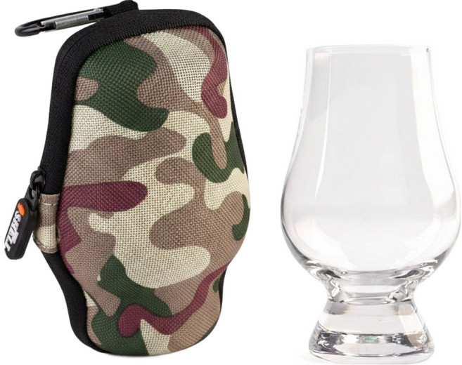 글렌캐런 글래스 190ml + 더쉘 하드케이스 글래스백 카모 M 세트, 1세트