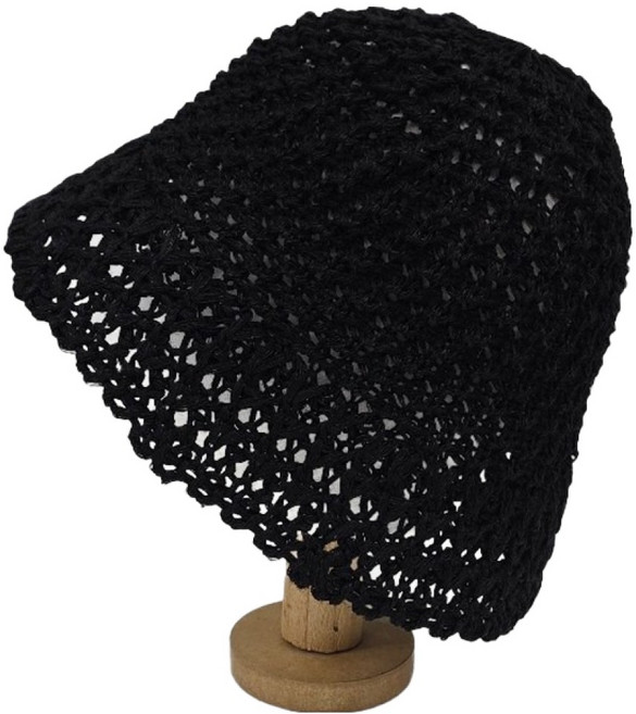 여성용 크로쉐 통풍 니트 버킷햇