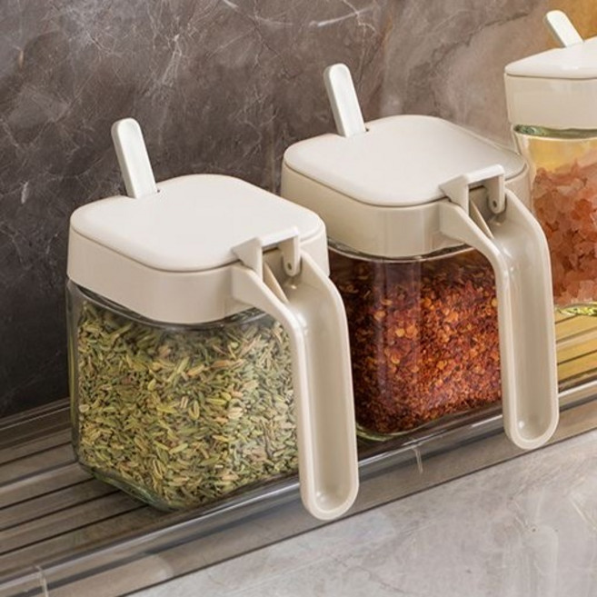 존글로벌 양념통 세트 조미료통 스푼, 2개, 330ml