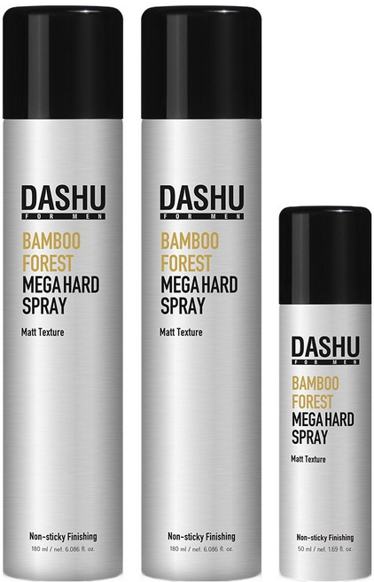 다슈 밤부 포레스트 메가 하드 스프레이 180ml x 2p + 50ml 세트, 1세트