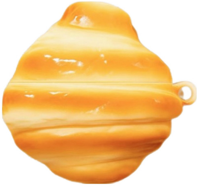 에델린 에어팟 실리콘 보호 케이스, 크루아상 + 고리, 1개, Airpods 3 세대